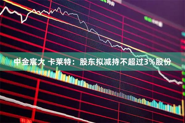 中金宸大 卡莱特：股东拟减持不超过3%股份
